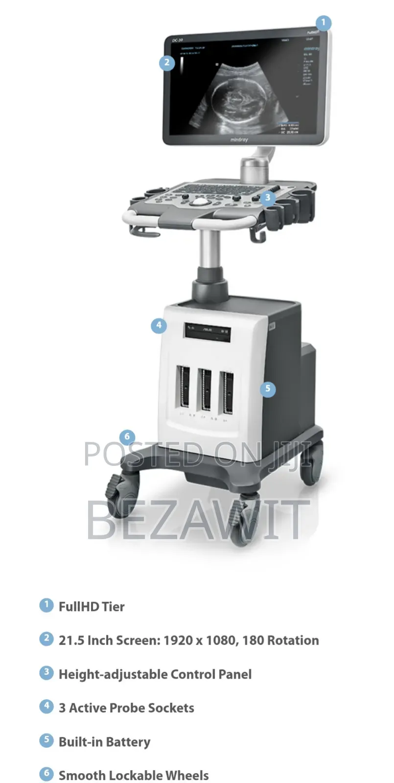 Mindray Dc-30 Color Doppler Ultrasound