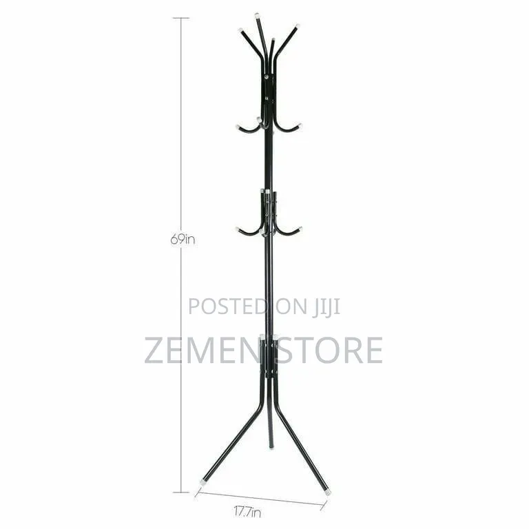 Free Standing Metal Coat Rack የቁም የልብስ መስቀያ