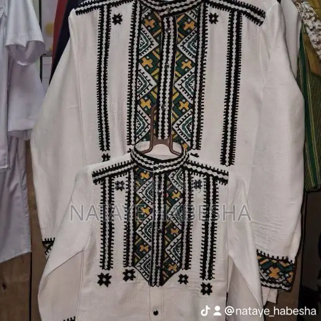 Traditional Man T-Shirt Jacket Suits Scarf Shoes የሐበሻ የሀገር ባህል ልብሶች