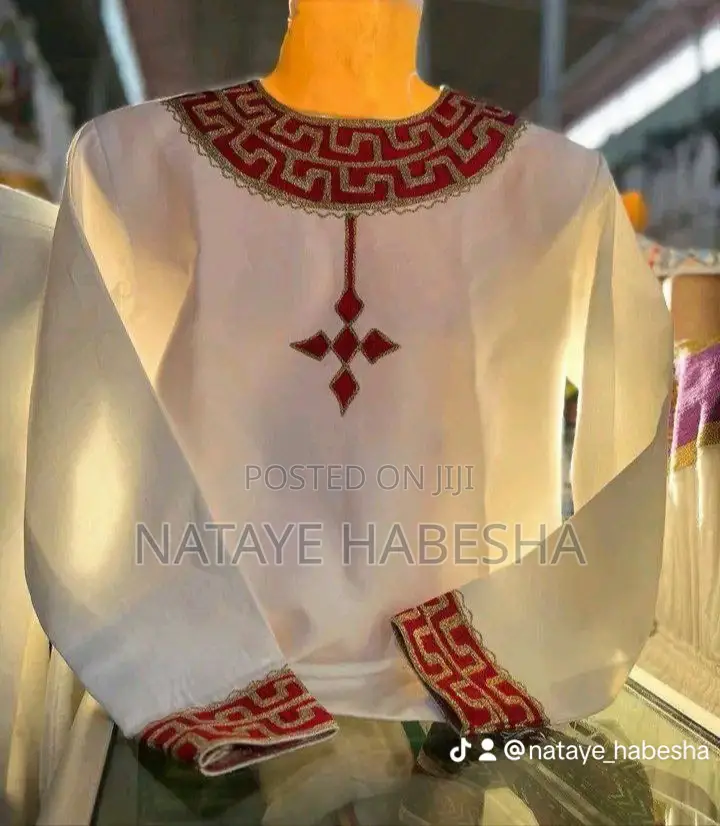 Traditional Man T-Shirt Jacket Suits Scarf Shoes የሐበሻ የሀገር ባህል ልብሶች