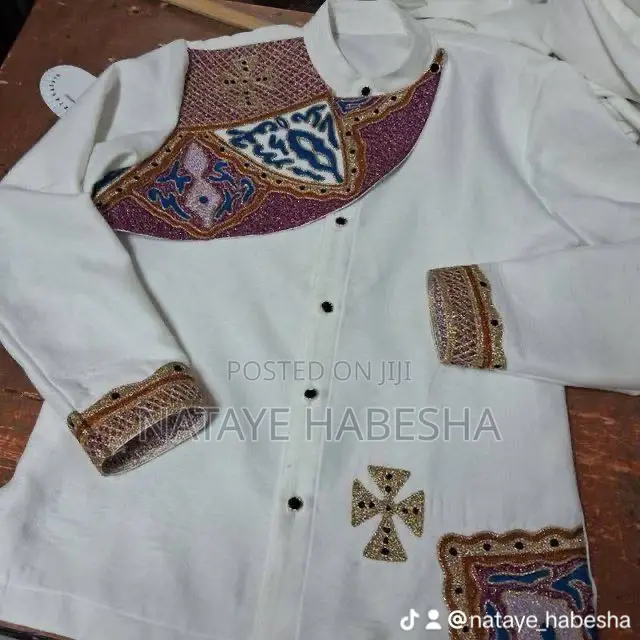Traditional Man T-Shirt Jacket Suits Scarf Shoes የሐበሻ የሀገር ባህል ልብሶች