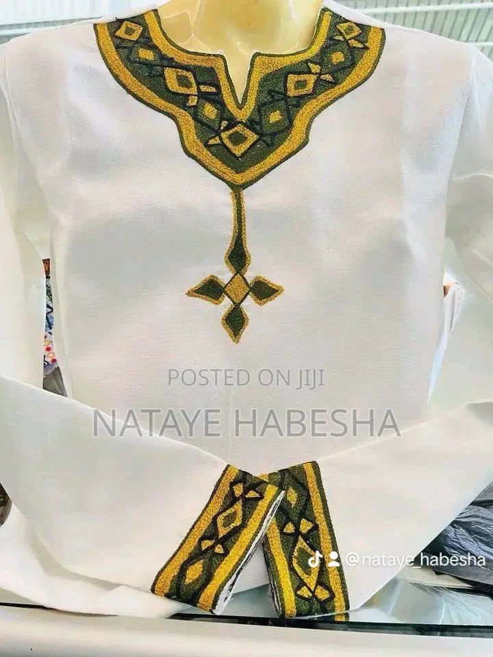 Traditional Man T-Shirt Jacket Suits Scarf Shoes የሐበሻ የሀገር ባህል ልብሶች