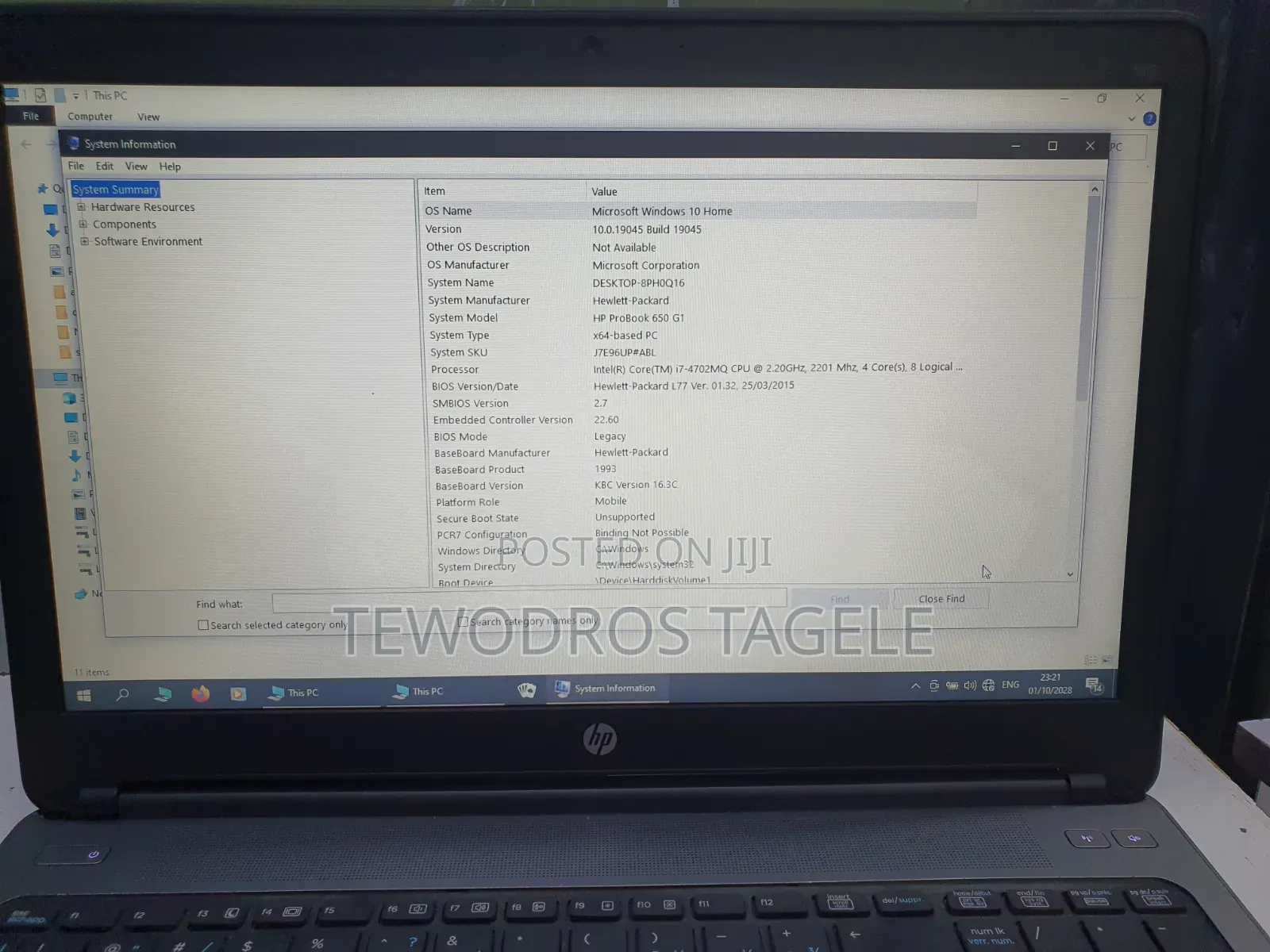 Laptop HP 650 G2 8GB Intel Core i5 HDD 500GB