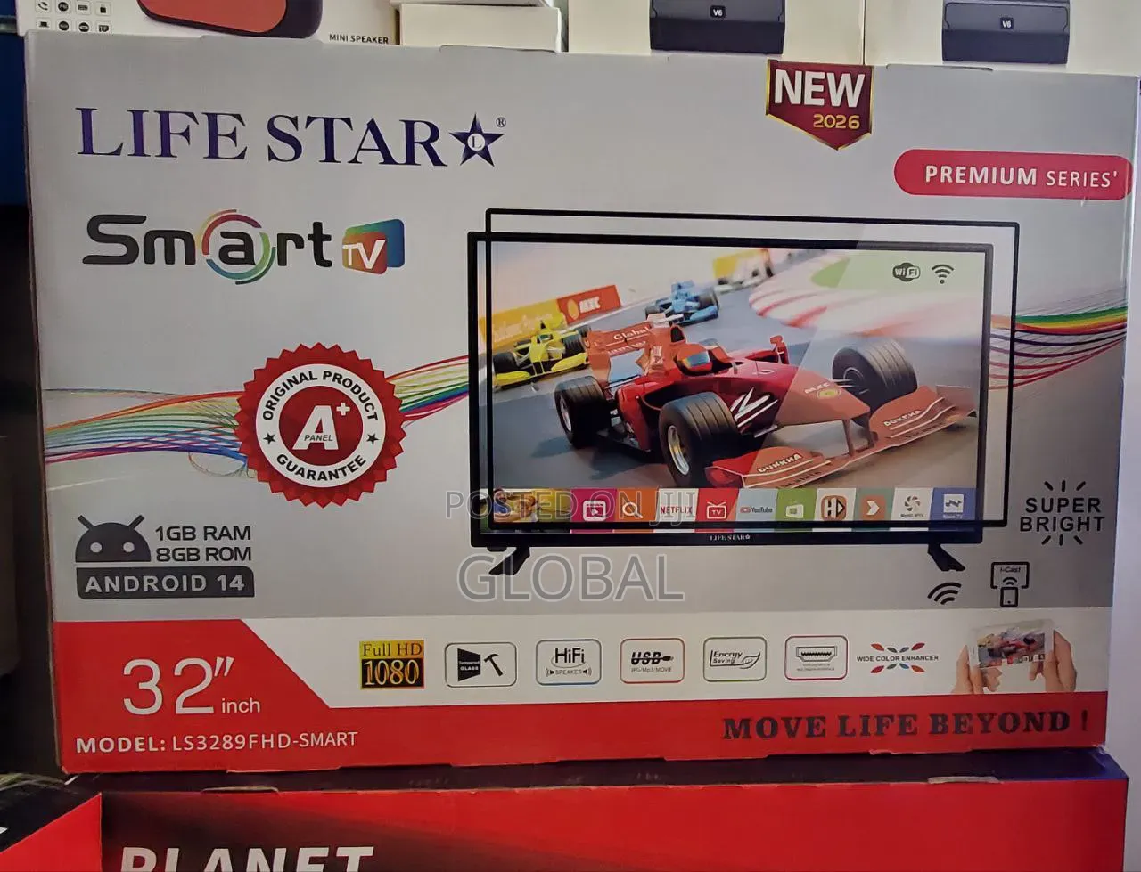 Life Star 32"Inch A+Panel Smart Tv