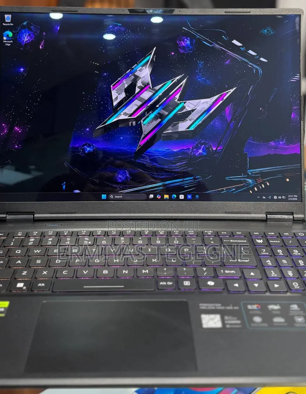 New Laptop Acer Predator Helios 300 16GB Intel Core Ultra 9 SSD 512GB