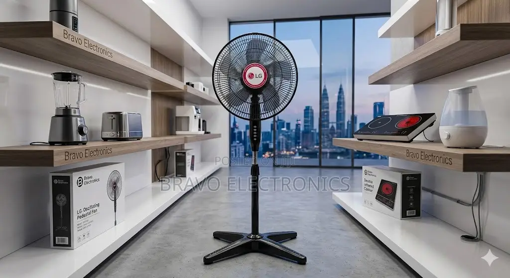 Lg Floor Standing Fan | 5-Blade Design | Powerful Airflow