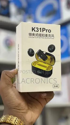 K31pro Wireless Nic Mic Clip Microphone 2.4g (Vlogging Mic)
