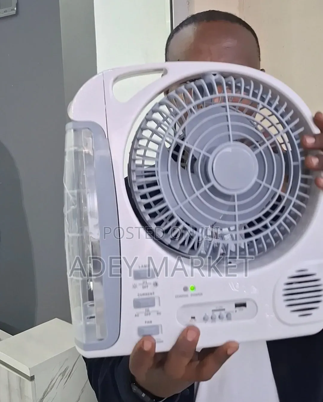 6 in 1 Rechargable Fan With Led Lamp