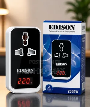 Edison 2500 Watt Digital Voltage Regulator Universal Adapter