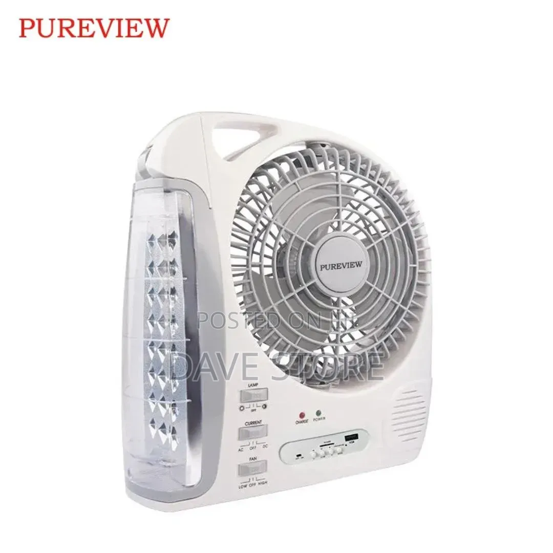 6 In 1 Rechargable Fan With Led Lamp
