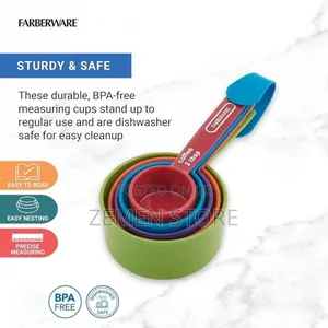 Farberware Nesting Measuring Cups Set ፋርበርዌር ዘመናዊ የኩሽና መስፈሪያ