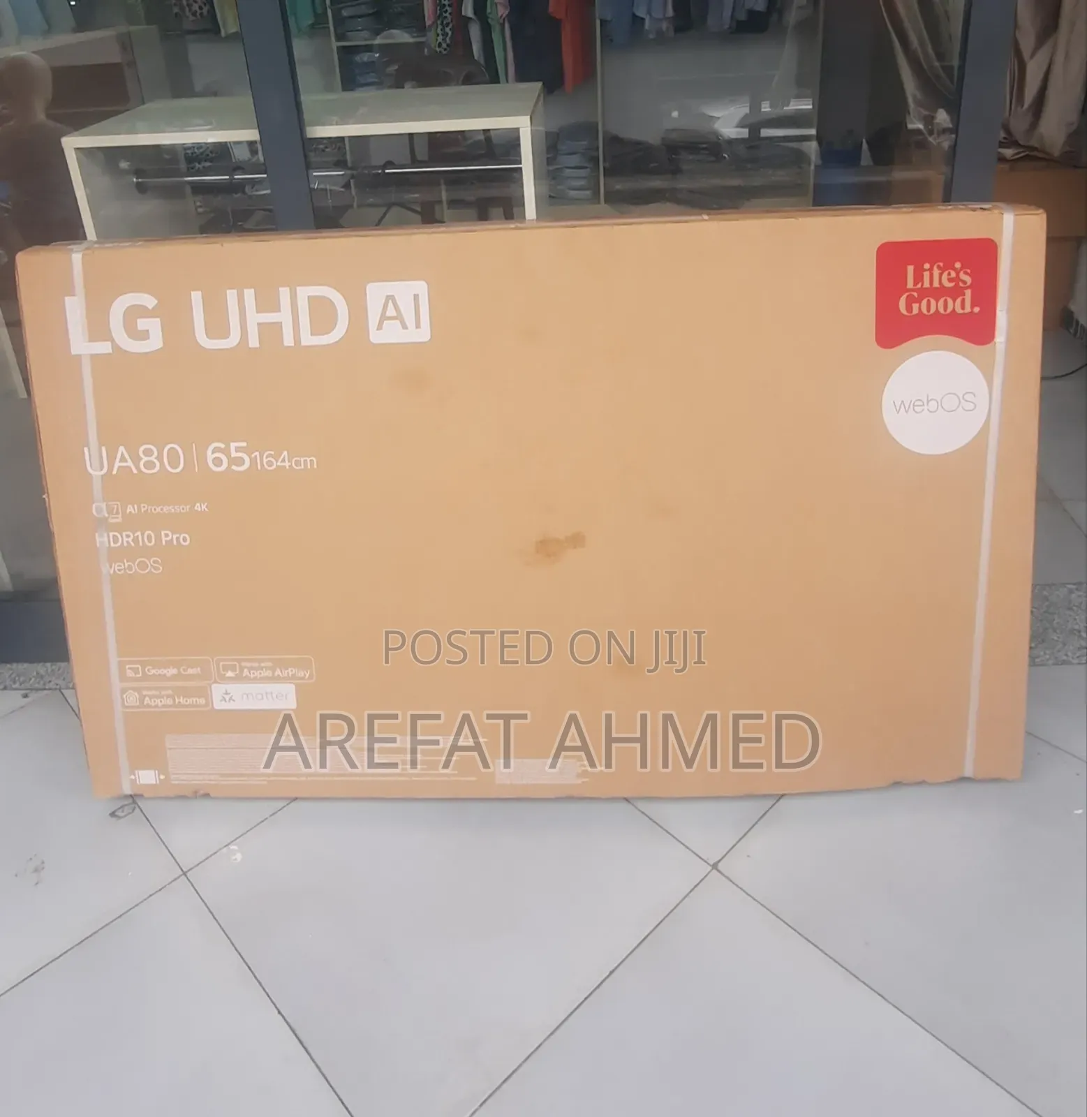 Lg Uhd Ai Tv From the Ua80 Series, Specifically a 65-Inch