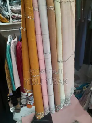 Elegant Women's Embellished Shawl / Hijab Fabric