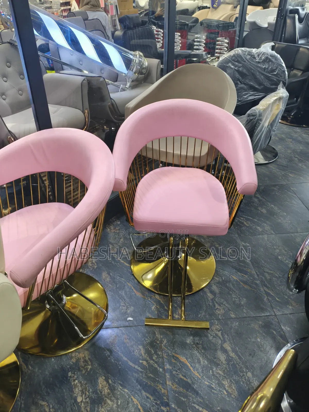 Luxury Hair Salon Styling Chair (የሴቶች የውበት ሳሎን ስታይሊስት ወንበር)