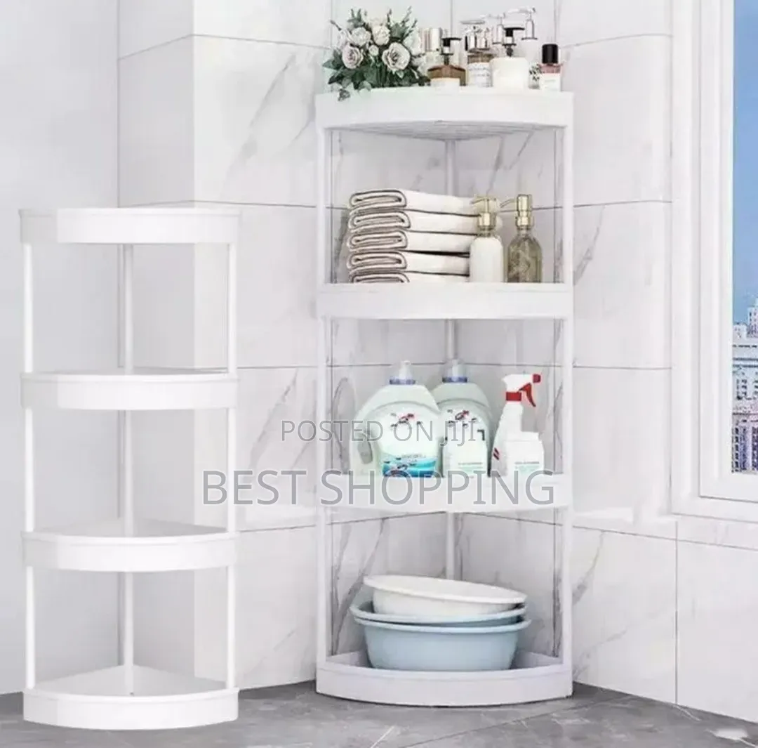 4 Tier Corner Shelf Storage Rack የሳሙና የኮስሞ መደርደሪያ