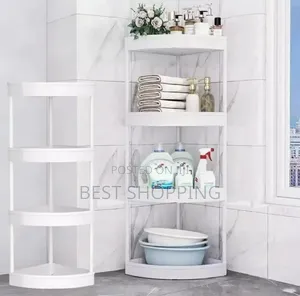 4 Tier Corner Shelf Storage Rack የሳሙና የኮስሞ መደርደሪያ