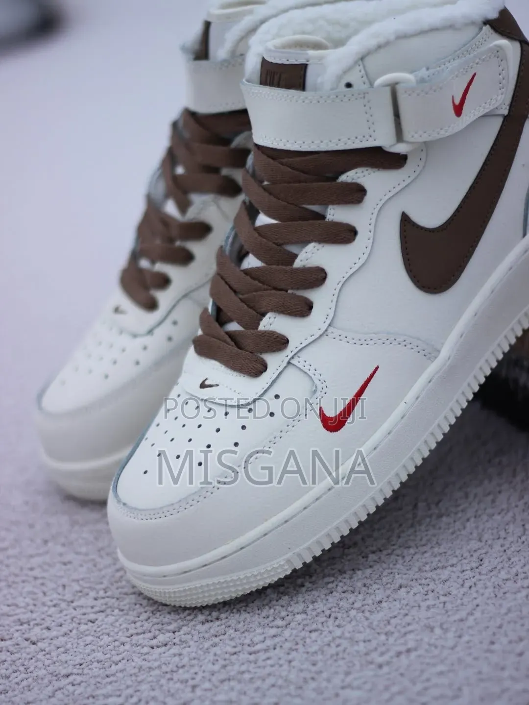 Nike Air Force 1high Boots "Brown Swoosh"