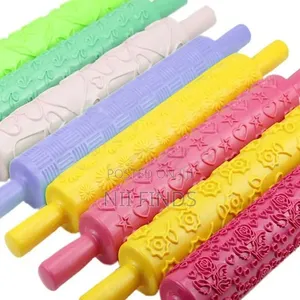 Embossed and Plain Fondant Rolling Pin