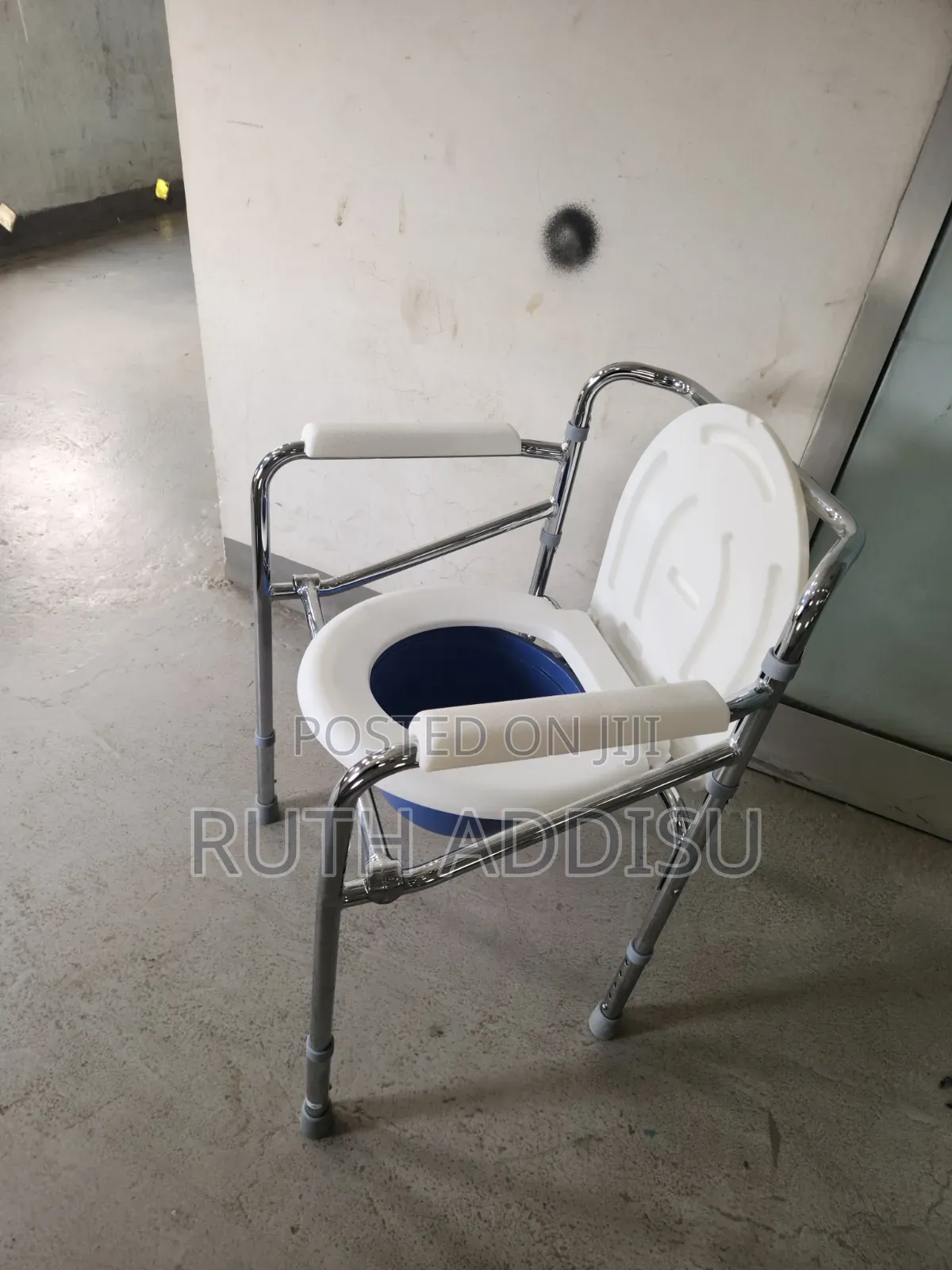 Medical Elderly Stainless Steel Heavy Duty Bedside Portable Commode