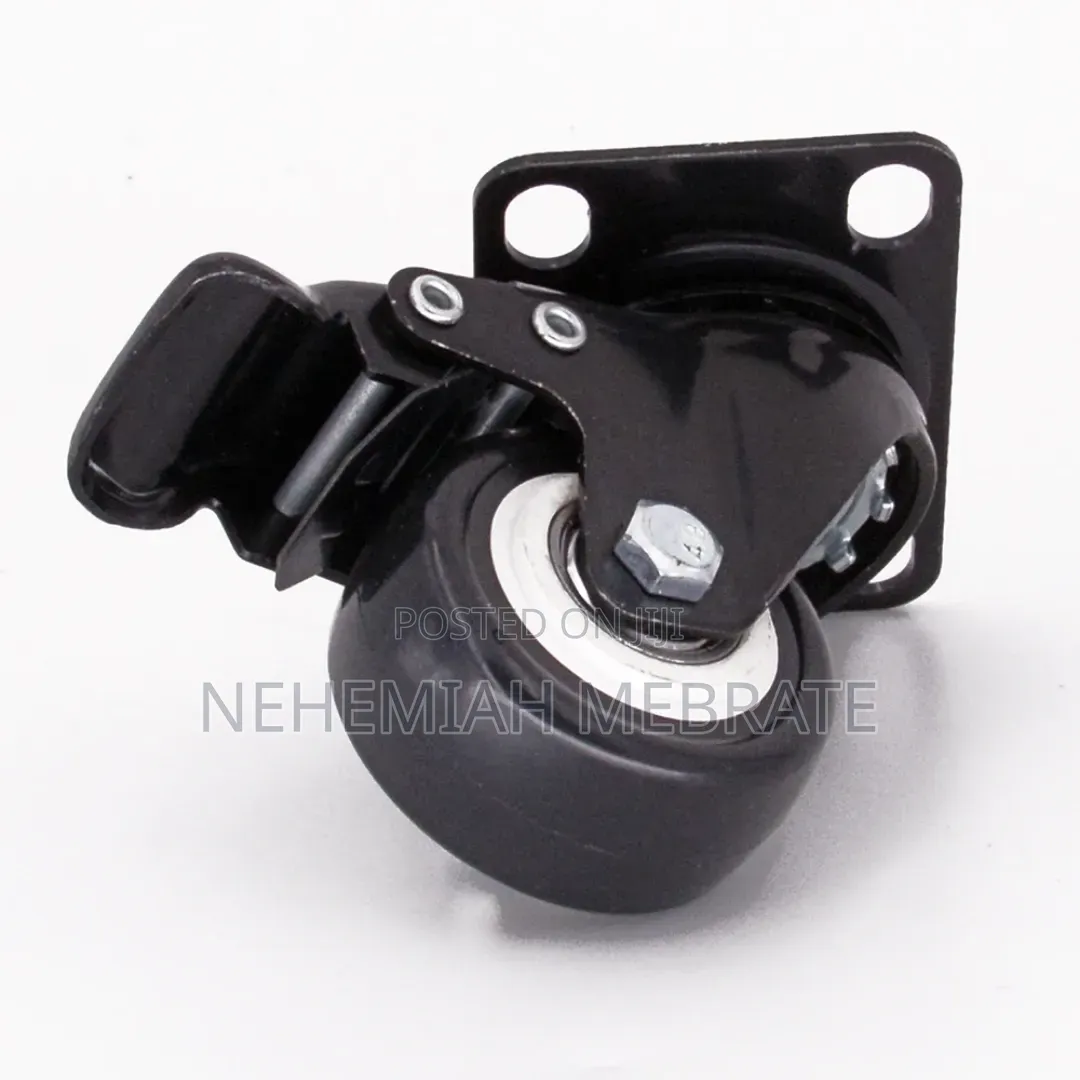 Wheel (Heavy Duty Ball Bearing Caster Wheel Plate Black Rubber)