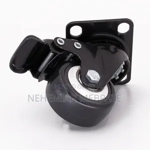 Wheel (Heavy Duty Ball Bearing Caster Wheel Plate Black Rubber)