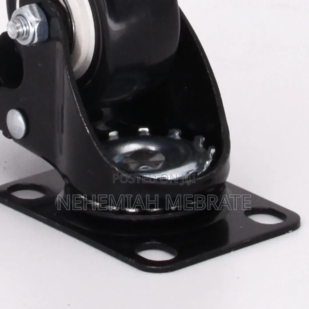 Wheel (Heavy Duty Ball Bearing Caster Wheel Plate Black Rubber)