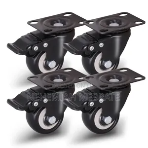 Wheel (Heavy Duty Ball Bearing Caster Wheel Plate Black Rubber)