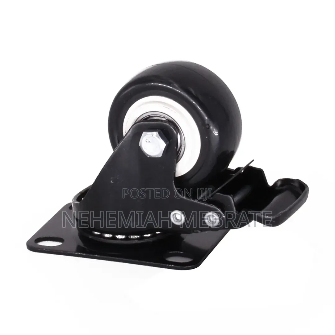 Wheel (Heavy Duty Ball Bearing Caster Wheel Plate Black Rubber)