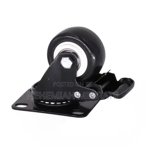 Wheel (Heavy Duty Ball Bearing Caster Wheel Plate Black Rubber)