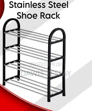 4 Layer Stainless Steel Plastic Shoe Rack