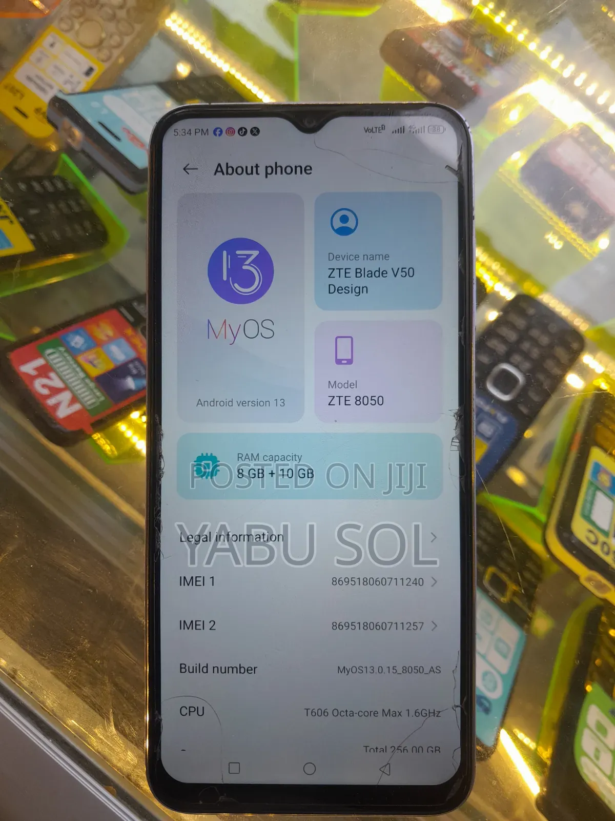 ZTE Z557 8 GB Blue