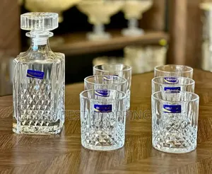 Whisky Decanter and Glassware Set
 7 Pc