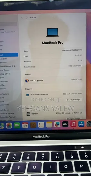 New Laptop Apple MacBook Pro 2020 M1 16GB Apple M1 SSD 512GB