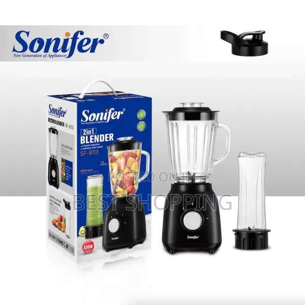 Sonifer 2 in 1 Blender and Sports Cup ትንሾ ጁስም ይፈጫል እንደመጠጫም ያገለግላል