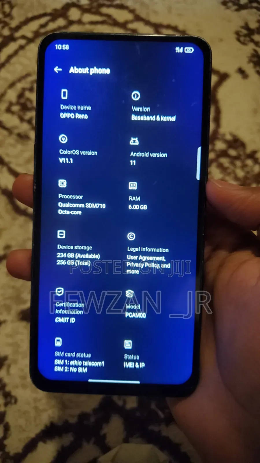 Oppo Reno 256 GB Blue
