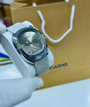 Casio Analog Watch Blue Dial and a Blue Perforated Strap.