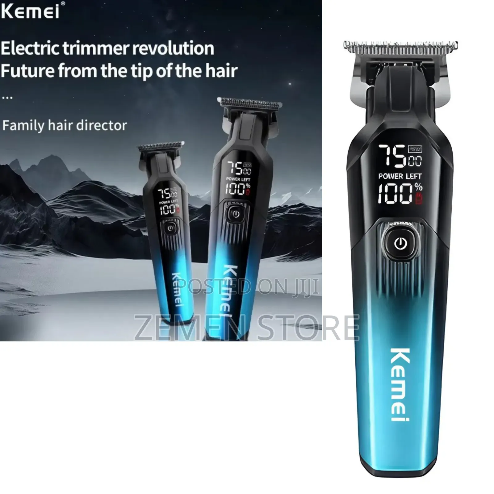 Kemei Professional Electric Hair Trimmer Cordless Clipper Led Display