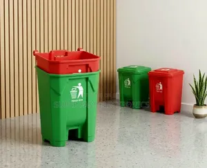 Pedal Trash Bin Set –20l Dual Waste Recycling Home, Office