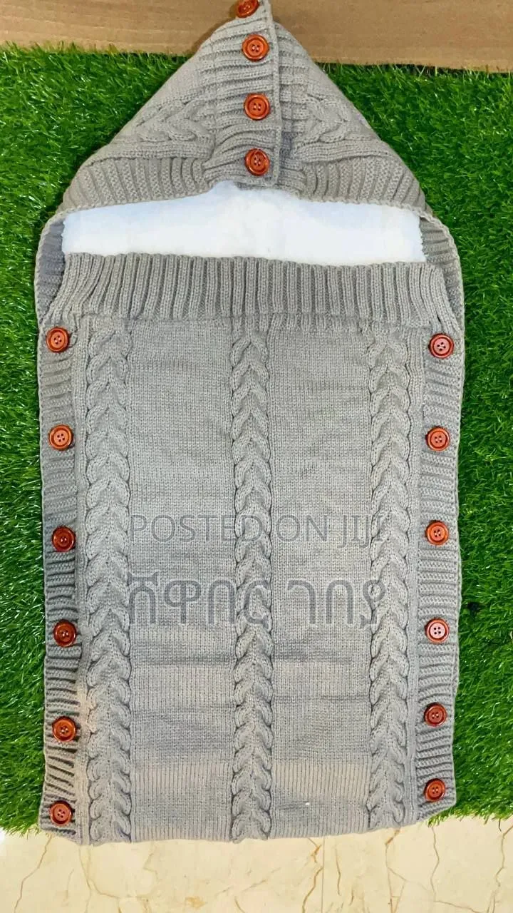 የአራስ ህፃን ማቀፊያ Cozy Knit Baby Sleeping Bag Swaddle - Newborn Blanket