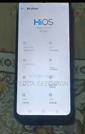 Tecno Pop 7 64 GB Blue