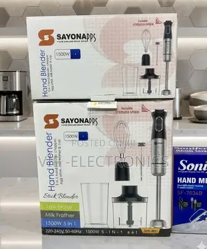 Sayona Hand Blender – Multifunction Stick Blender Set