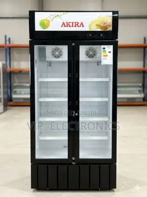 Akira Double Door Commercial Display Refrigerator