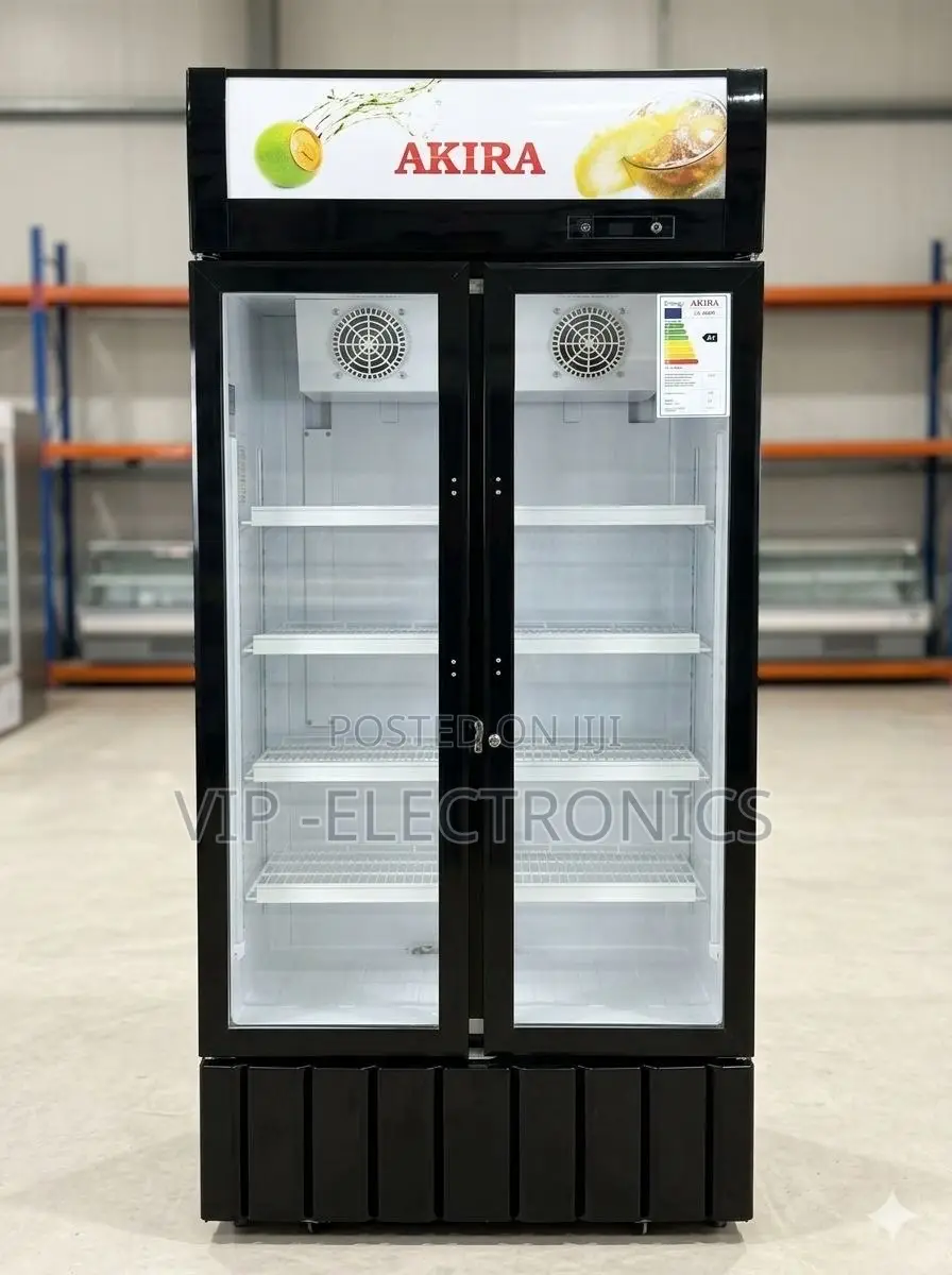 Akira Double Door Commercial Display Refrigerator