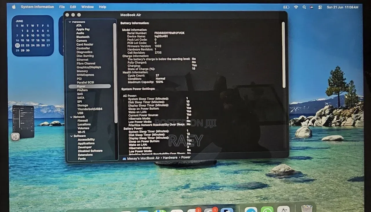 New Laptop Apple MacBook Air 2020 8GB Apple M1 SSD 256GB