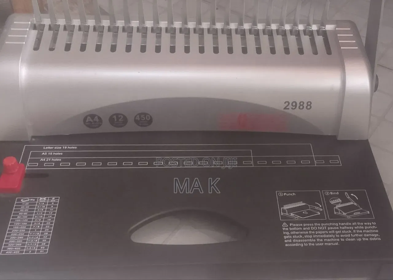 Combo Binding Machine A4 Paper Format