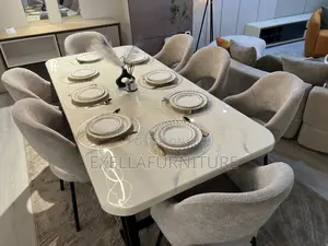 Dining Table Epoxy Made / 8 ወንድበሮች ያሉት
