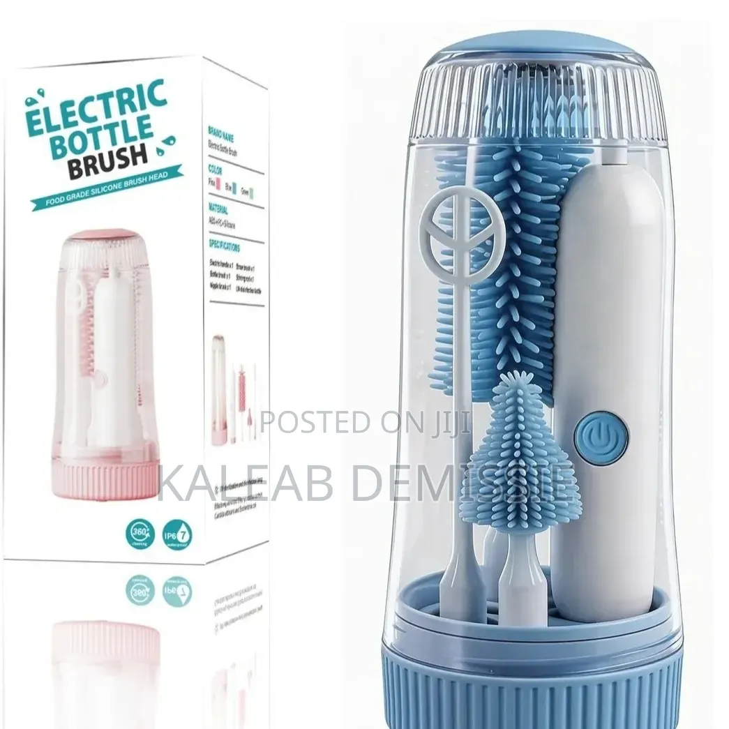 Portable Electric Silicone Bottle Brush Set Uv Light