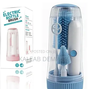 Portable Electric Silicone Bottle Brush Set Uv Light