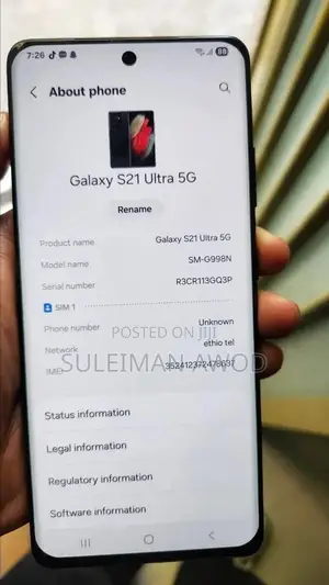 Samsung Galaxy S21 Ultra 5G 256 GB Black