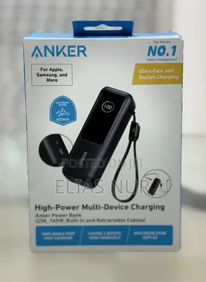 Anker - 165w High-Power - 25,000mah Power Bank - With Built-in Cables